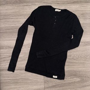 *Bundled 2 Long/Short Sleeve Modal Ribbed Henley Shirts Bundle (Boys, 12y/152cm)